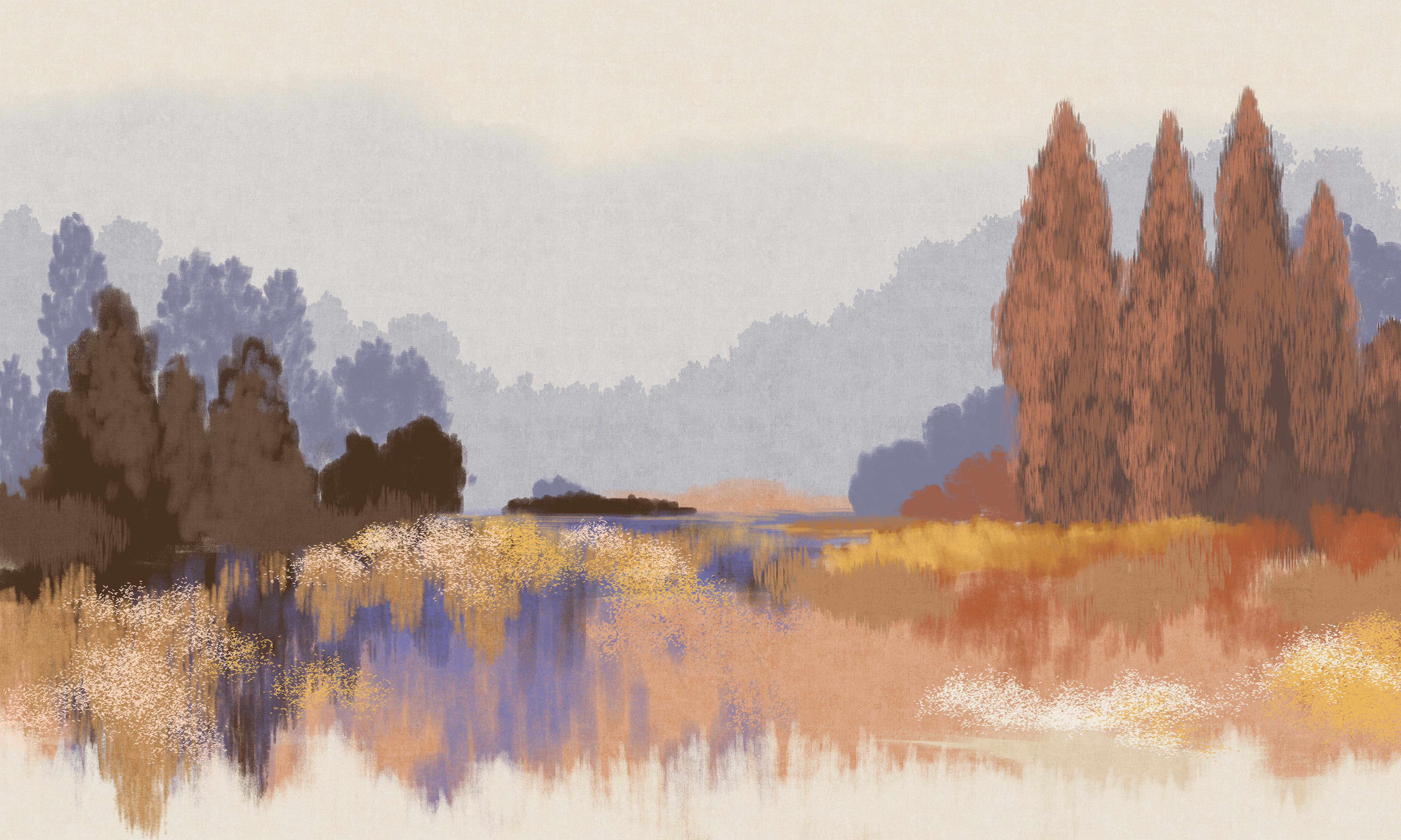 Панно Loymina Пейзаж 2 Амурский лес ART22 004 3×5